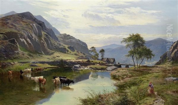 Capel Curig Oil Painting by Sidney Richard Percy