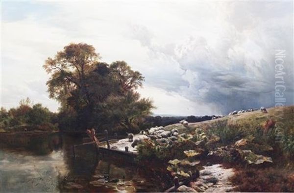 A View Of The Thames Near Henley Oil Painting by Sidney Richard Percy