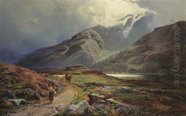 A View Of Blea Tarn, Westmorland Oil Painting by Sidney Richard Percy