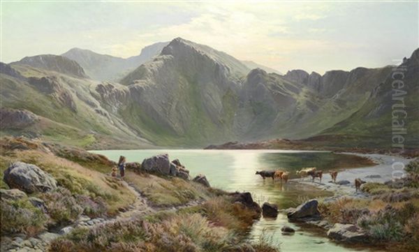 Llanberis, North Wales Oil Painting by Sidney Richard Percy