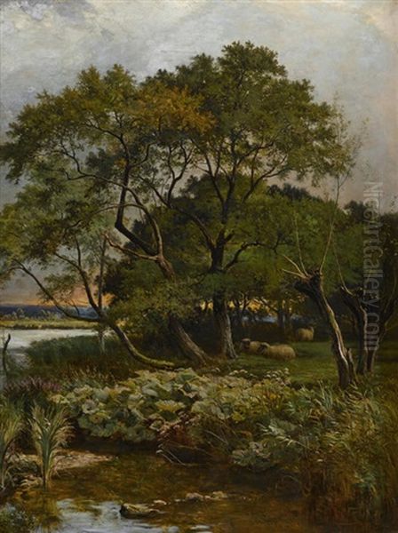 Banks Of The River Stour by Sidney Richard Percy