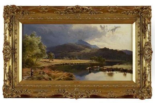 Synidot From The Glaslyn, North Wales Oil Painting by Sidney Richard Percy