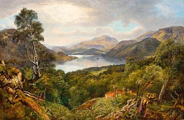 Deer In The Highlands Oil Painting by Sidney Richard Percy