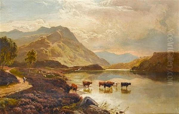 Loch Inchair, Perthshire (+ Glen Rosie, Isle Of Arran; Pair) Oil Painting by Sidney Richard Percy