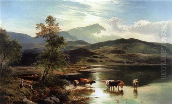 Lever's Waters, Coniston Oil Painting by Sidney Richard Percy