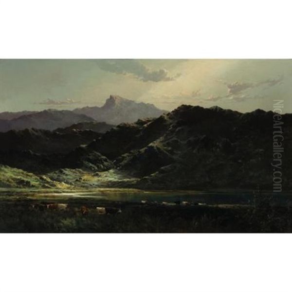 Valley Of The Dongelly Oil Painting by Sidney Richard Percy