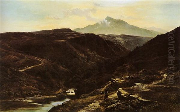 Moel Siabod, North Wales Oil Painting by Sidney Richard Percy