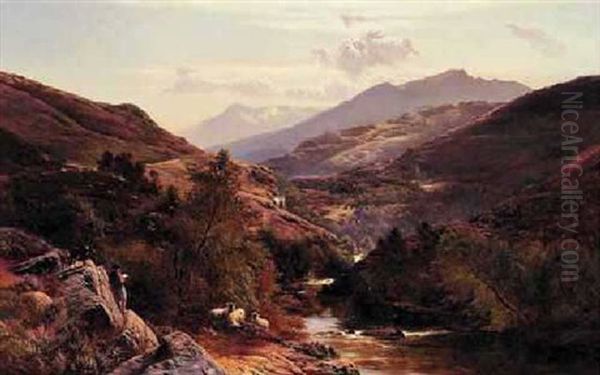 Glen Fallock, Dunbartonshire Oil Painting by Sidney Richard Percy