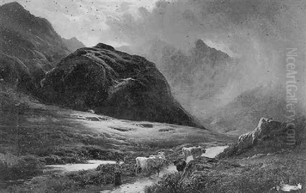 Vue De Langdale Head, Westmorland Oil Painting by Sidney Richard Percy