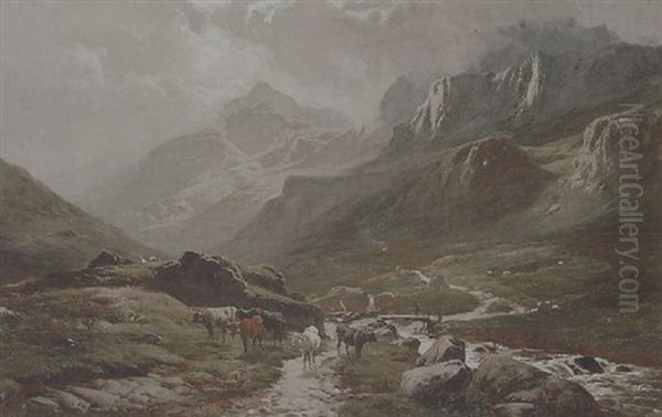 Grisedale, Westmoreland Oil Painting by Sidney Richard Percy