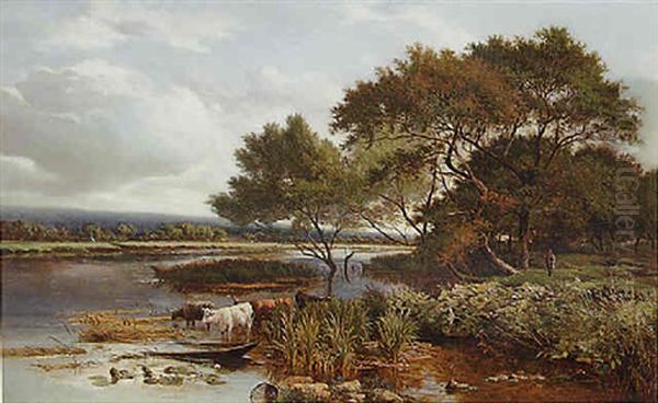 Streatley-on-thames Oil Painting by Sidney Richard Percy