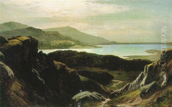 At Bont-ddu, Looking Towards Barmouth Oil Painting by Sidney Richard Percy