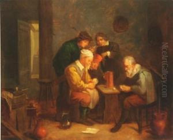 Card Players Oil Painting by David Gilmour Blythe