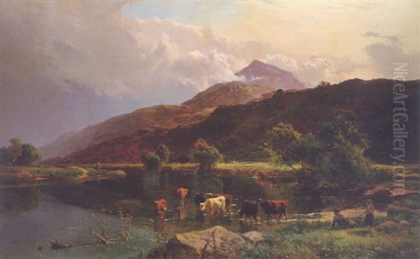 Near Llanelltyd, North Wales Oil Painting by Sidney Richard Percy