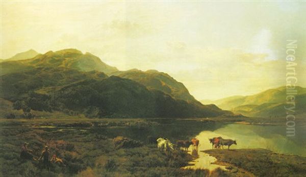 View Of Snowden From Llanberis Pass Oil Painting by Sidney Richard Percy