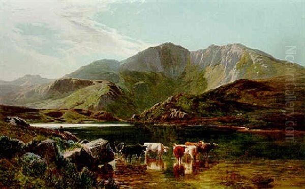 Near Keswick, Cumberland Oil Painting by Sidney Richard Percy