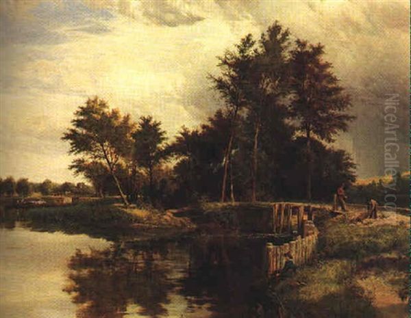 A View Of Surrey Oil Painting by Sidney Richard Percy