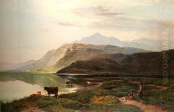 The Barmouth Water Near Dolgelly, North Wales Oil Painting by Sidney Richard Percy