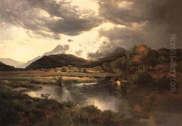 Near Betws-y-coed Oil Painting by Sidney Richard Percy