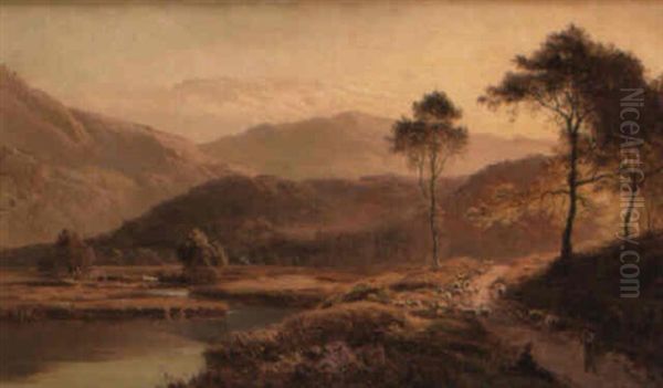 Near Ambleside, Westmoreland Oil Painting by Sidney Richard Percy