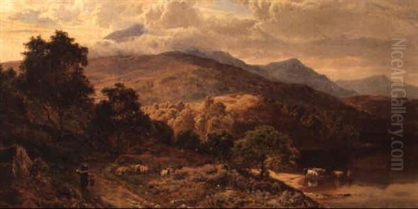 A View Near Maenclochog, North Wales Oil Painting by Sidney Richard Percy