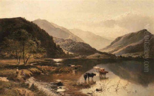 A Welsh Landscape Oil Painting by Sidney Richard Percy