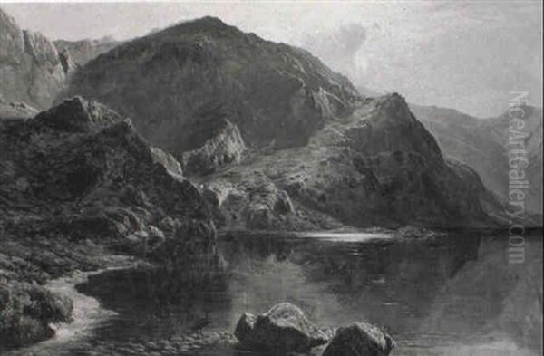 Llyn Llage, North Wales Oil Painting by Sidney Richard Percy