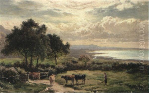 On The Coast, North Wales Oil Painting by Sidney Richard Percy