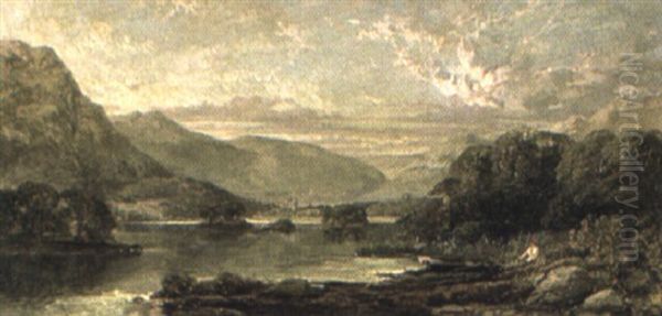 Kilchurn Castle, Loch Clive Oil Painting by Sidney Richard Percy