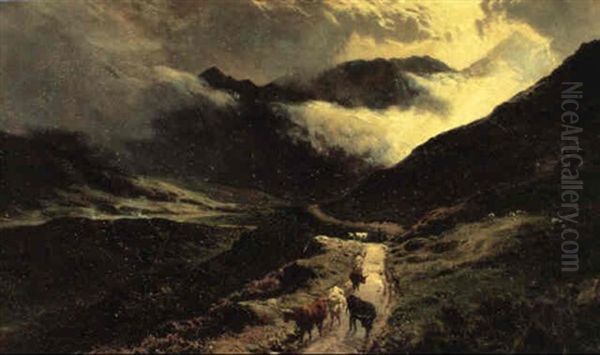 The Minors Road, North Wales Oil Painting by Sidney Richard Percy