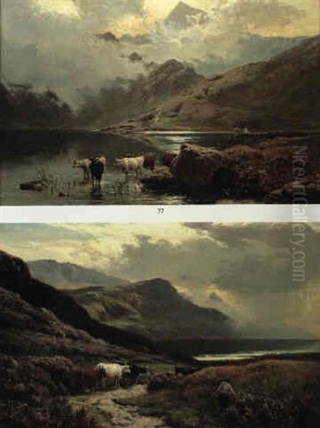 Llyn Llydn, North Wales Oil Painting by Sidney Richard Percy