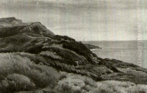 A Heathland View; A Coastall Moor Oil Painting by Sidney Richard Percy