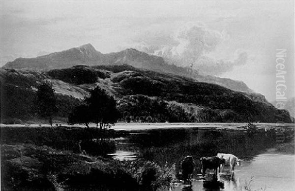 Dawn In The Highlands Oil Painting by Sidney Richard Percy