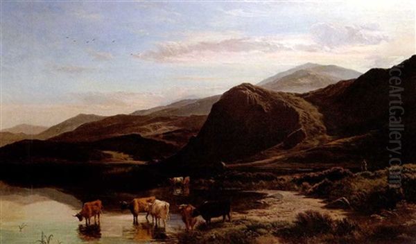 Llyn Idris Oil Painting by Sidney Richard Percy