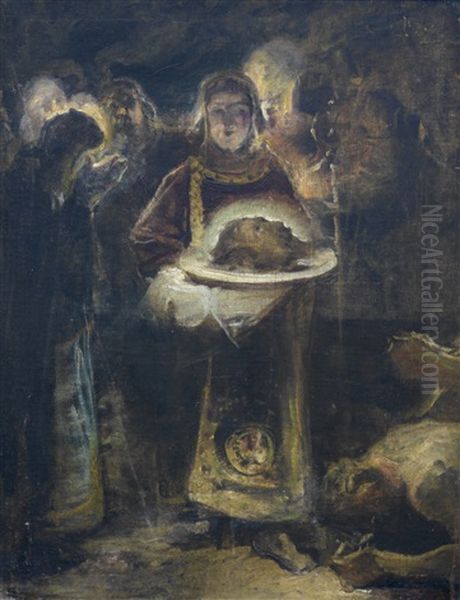 Salome Oil Painting by Jose Arpa Y Perea