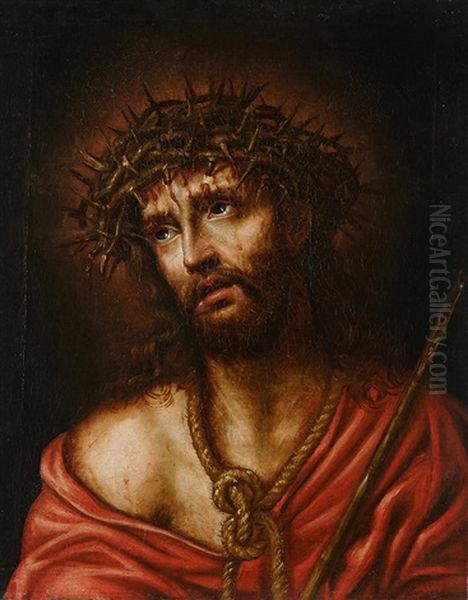 Cristo Varon De Dolores Oil Painting by Antonio de Pereda y Saldago