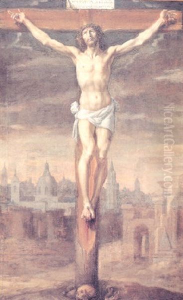 Cristo Crucificado Oil Painting by Antonio de Pereda y Saldago