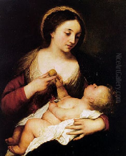 Madonna And Child Oil Painting by Antonio de Pereda y Saldago