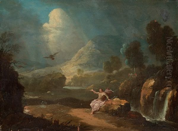 Landscape With St. John Oil Painting by Gabriel Perelle