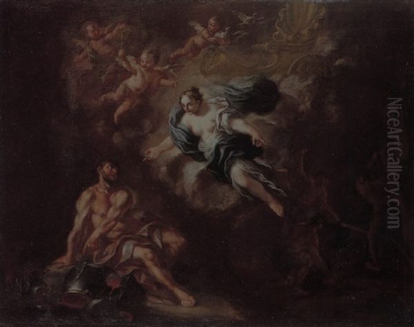 Venus In Vulcan's Forge Oil Painting by Francesco Peresi