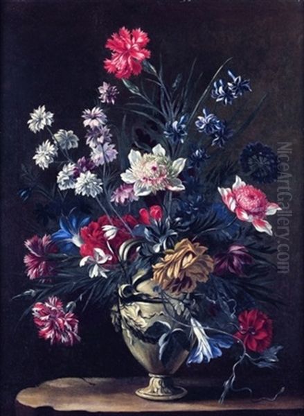 Nature Morte Au Vase De Fleurs Oil Painting by Bartolome Perez