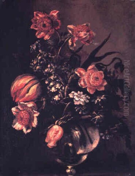 Natures Mortes De Fleurs Oil Painting by Bartolome Perez