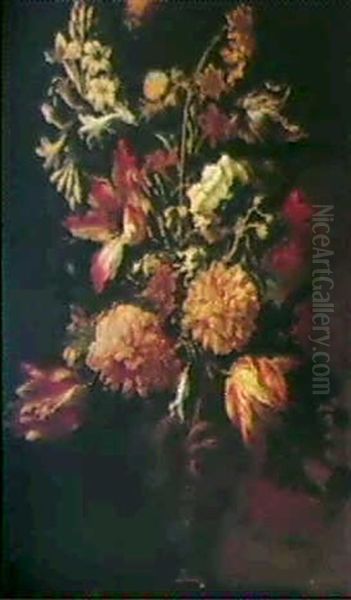 Nature Morte Med Blomster Oil Painting by Bartolome Perez