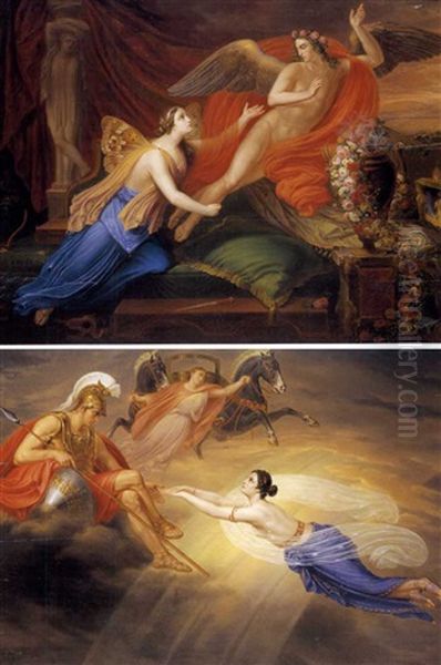 Allegoria (2 Works) Oil Painting by Sigmund Ferdinand Perger