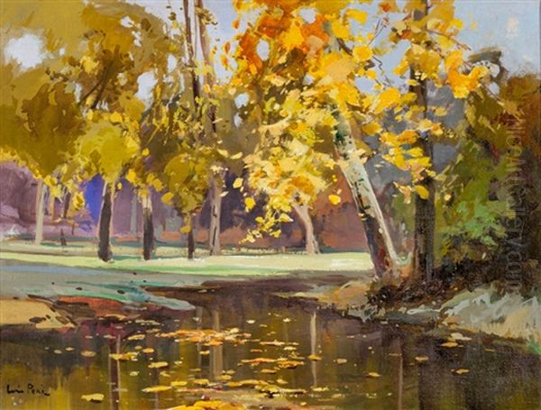 Sous-bois En Automne Oil Painting by Lucien Peri