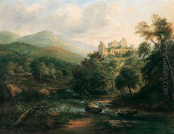 Castle Campbell Oil Painting by Arthur Perigal the Younger