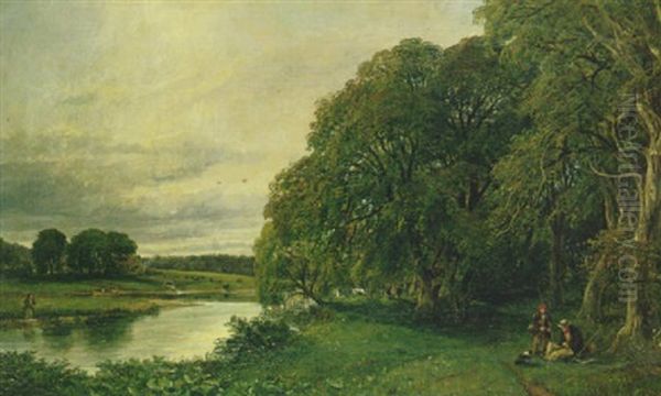 On The Deveron Near Banff Oil Painting by Arthur Perigal the Younger