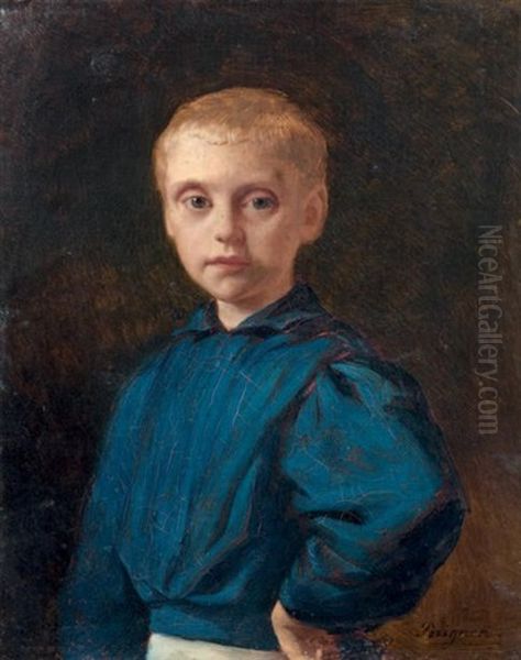 Portrait D'un Jeune Garcon Oil Painting by Alexis Joseph Perignon