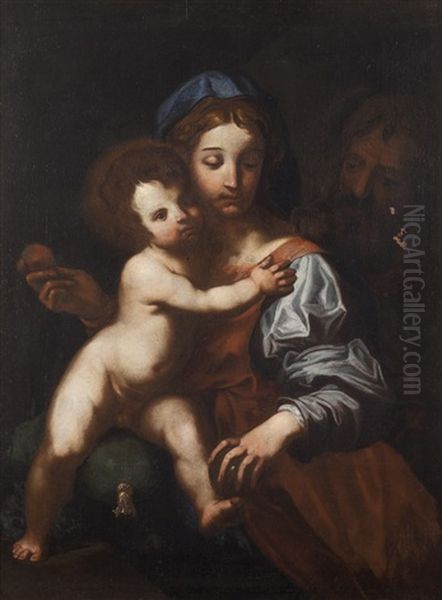 Madonna Con Il Bambino E San Giuseppe Oil Painting by  Perino del Vaga