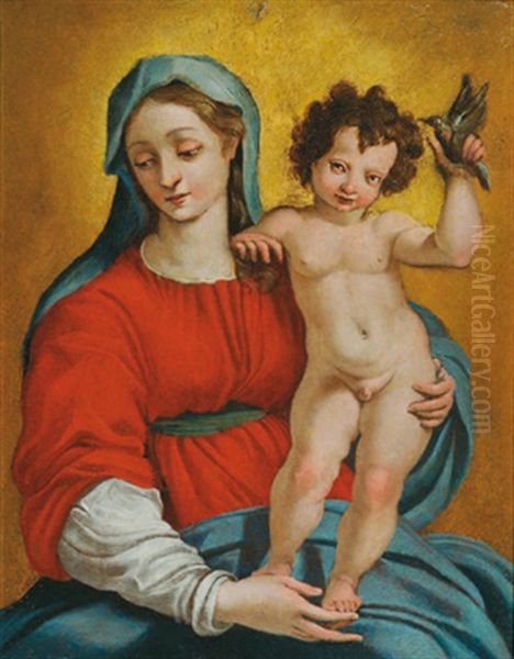 Madonna Mit Kind; Madonna Con Bambino Oil Painting by  Perino del Vaga